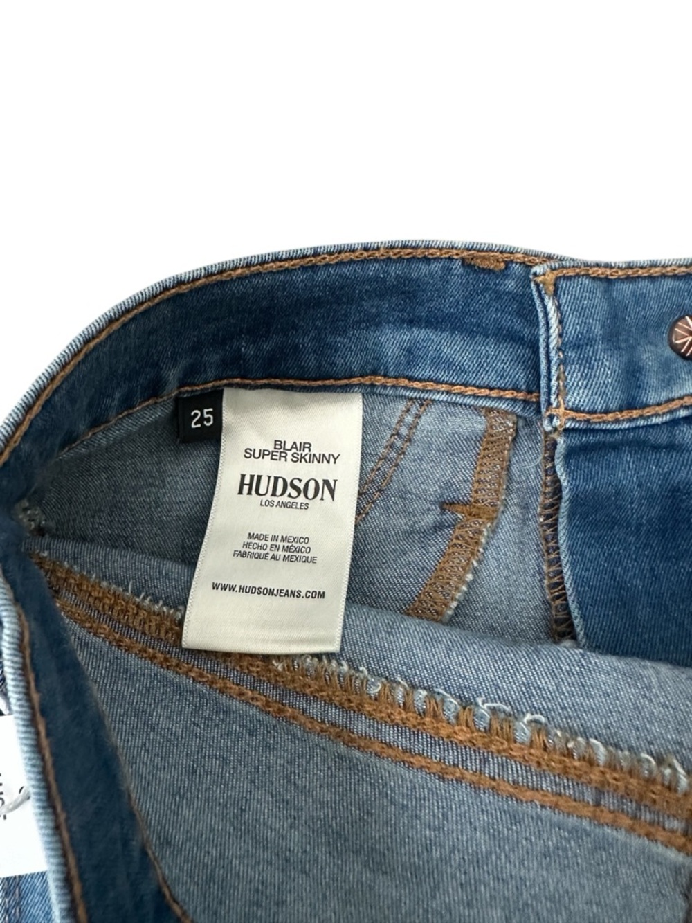 Hudson Jeans Blair Super Skinny Classic Women Size 25 NWT - Slight FLAW on Leg - Picture 7 of 8